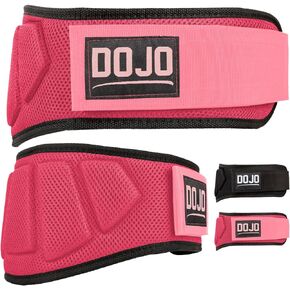 Dojo Weight Lifting Belt – Weightlifting Bodybuilding Gym Belt for Functional Fitness Men & Women – Powerlifting -Strength Training Belt Back & Lumbar Support – Adjustable Work Belt Deadlift Squat