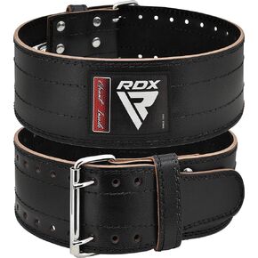 RDX Weight Lifting Belt for Men Women, IPL USPA Approved, 6mm Thick 100% Leather, 4" Powerlifting Back Support, Squat Deadlift Bodybuilding Exercise Fitness Gym Workout Strength Training up to 700 LBS