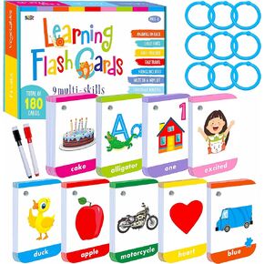 180 Toddler Learning Flashcards, Educational Tool for Preschoolers