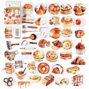 ملصقات الخبز لسكرابوكينغ، ملصقات الخبز الصغيرة الدافئة للمجلة، دفتر الملاحظات، المخطط، ملصقات الطعام اللطيفة، 45 قطعة، 1.7 × 1.7 × 0.4 بوصة، 4.5 × 4.5 × 1.2 سم in Kuwait