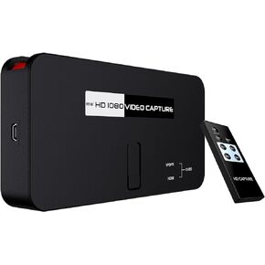 Ezcap284 Standalone Video Capture Card, All in One 1080P Capture Card via HDMI/Ypbpr/AV Input with Remote Control, Compatible with Nintendo Switch PS4 and PS3, Xbox one,N64, Blu-Ray