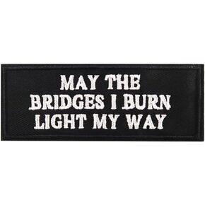 ربما الجسور التي أحرقها تضيء طريقي، مطرزة بالحديد على رقعة in Kuwait