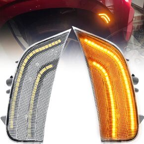 استبدال مصابيح LED الجانبية NJSBYL باللون الأبيض لعام 2021 2022 2023 Chevy Tahoe Suburban GMC Yukon XL Denali Escalade ESV عدسة مدخنة للسائق وعلامات أمامية للركاب ومصابيح موضع وقوف السيارات 84776452