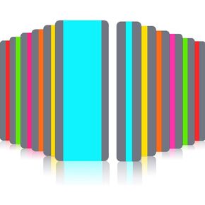 12 Pieces Guided Reading Highlight Strips with 2 Sizes Colored Overlay Highlight Bookmarks for Children and Teacher Supply Guided（6 Standard Size and 6 Large Size）
