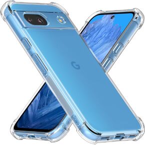 حافظة Cresee لهاتف Google Pixel 8a (2024) غطاء هاتف شفاف مع حماية معززة للكاميرا في الزاوية وممتص للصدمات وغطاء مرن من مادة TPU لهاتف Pixel 8a - شفاف
