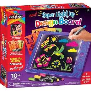 Cra-Z-Art Super Light Up Doodle Board for Kids, Light Up Drawing Board Gift for Boys & Girls Ages 5 and Up