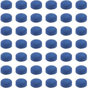 ECSiNG 50PCS 10mm Cue Tips Pool Billiard Replacement Tips with Storage Box for Pool Cues and Snooker Billiard Accessories Blue