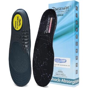 Plantar Fasciitis Insoles Feet Pain Relief Orthopedic Arch Support Insoles for Mens or Womens Foot Standing All Day,Trim to Fit Inserts,Women's Size 5-10 Men's Size 3.5-8.5 Black