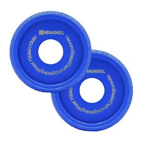 Diamond Profile Wheel 3 Inchx7/8"x15mm, 2Pcs HIGHDRIL Demi-bullnose Edge Abrasive Grinding Wheel Vacuum Brazed Diamond Grinding Disc for Tile,Quartz,Marble,Granite,Ceramic,Artificial Stone