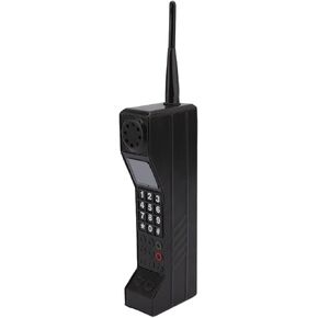 Estink Retro Brick Cell Phone Ornament, Retro Cellphone Model Old Fashioned Cellular Phone Model Ornament Vintage Simulation Photographic Props Stylized Ornaments for Home Stage (Black)