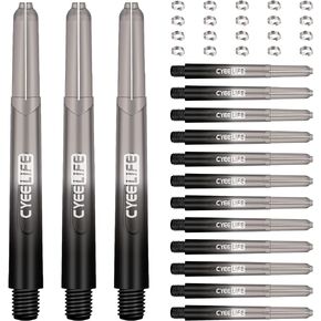 CyeeLife PC Dart Shafts - 5 Sets per Pack (15 shafts in Total) with 20pcs Spring O Rings