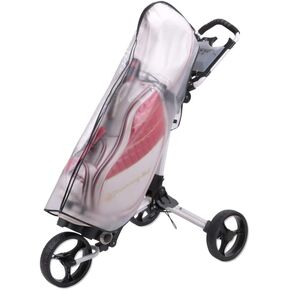 HOW TRUE حقيبة الجولف غطاء المطر مقاوم للماء حقيبة الجولف البلاستيكية غطاء حماية المطر مع غطاء محرك السيارة لعربات الدفع للجولف in Kuwait