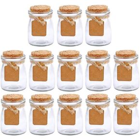 Brajttt 30Pcs Glass Favor Jar With Cork Lids，Multifunctional,Great Decoration（100 ML,3.4OZ）