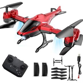 Hitish RC Helicopters 2.4G for Kids Adults, 360° Flip Remote Control Aircraft with LED Light, Obstacle Avoidance, Altitude Hold, Gyro Stabilizer, One Key Takeoff/Landing, Plane Hobby Toy Gifts