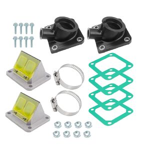 Intake Manifold Boot Reed Valve Gaskets for Yamaha Banshee 350 YFZ350 1987-2006 31K-13565-01-00 2GU-13610-01-00 3GG-13621-00-00
