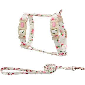 Cat Harness and Leash Set, ARKIKA Escape Proof Adjustable Easy Control Harness for Cats Walking White-Pink M