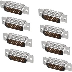 uxcell D-sub Connector Male Plug 26-pin 3-Row Port Terminal Breakout Solder Type for Mechanical Equipment CNC Computers Black Pack of 4 in Kuwait