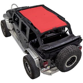 SPIDERWEBSHADE JKini Mesh Jeep Sunshade Bikini Top Compatible with Jeep Wrangler JKU (2007-2018) Made in The USA Mesh Sun Shade Top Sunshade Jeep Accessory in Black