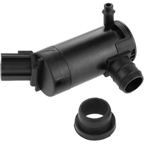 Windshield Washer Pump with Grommet Compatible with Ford F150 F250 F350 F450 E150 E250 E350 E450, Lincoln, Mazda, Mercury, Replaces for 7L8Z-17664-A 7L8Z17664A