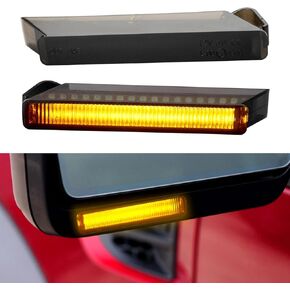 FANHAY LED Mirror Turn Signal Lights, Sequential Side Mirror Lights with Smoked Lens Lamps Compatible with Ford 2009-2014 F-150, Expedition, Lincoln Mark LT, Amber, Pack of 2