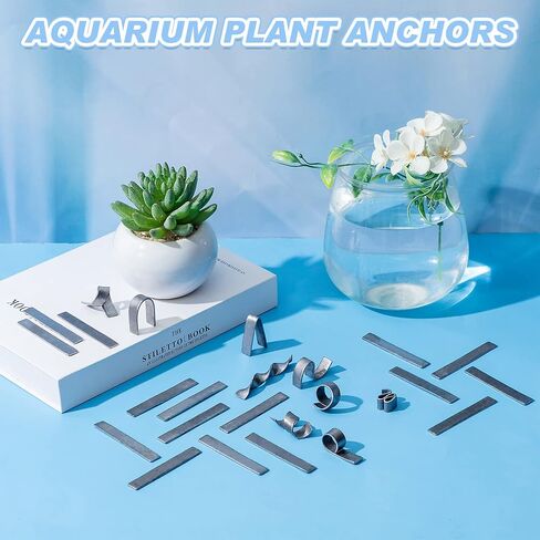 36 Pcs Aquarium Plant Weights Anchor Metal Plant Anchor Aquatic Plants Weights for Live Plants in Fish Tank, Aquariums or Ponds in Saudi Arabia