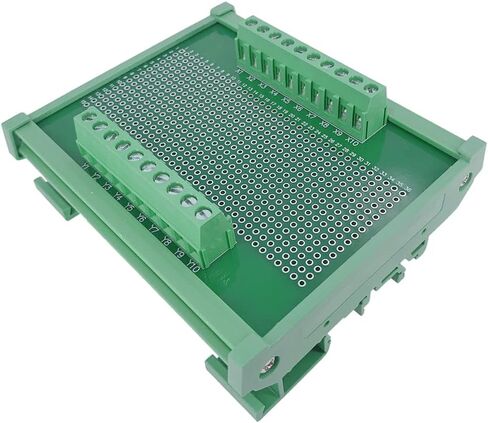 Jienk Prototype 72×100mm PCB Board with DIN Rail Mounting Carrier Housing Compatible with Arduino Kit for DIY Project Test Circuit in Saudi Arabia