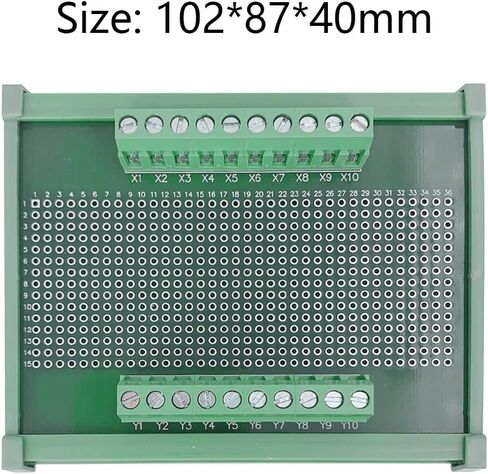Jienk Prototype 72×100mm PCB Board with DIN Rail Mounting Carrier Housing Compatible with Arduino Kit for DIY Project Test Circuit in Saudi Arabia