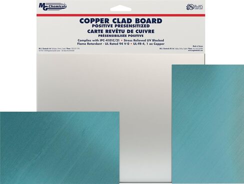 MG Chemicals 9" x 6" Positive Presensitized Copper Clad Board, Single Sided, 1 oz Copper, 1/32" Thick, FR4, cat# 689 in Saudi Arabia