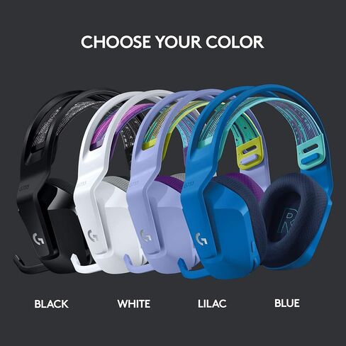 Logitech G733 Lightspeed Wireless Gaming Headset with Suspension Headband, LIGHTSYNC RGB, Blue VO!CE mic Technology and PRO-G Audio Drivers - Black (Renewed) in Kuwait