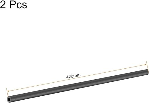 Uxcell ألياف الكربون أنبوب دائري 4 مللي متر x 2 مللي متر x 420 مللي متر ألياف الكربون الجناح Pultrusion أنابيب ل RC طائرة كوادكوبتر 2 قطعة in Kuwait