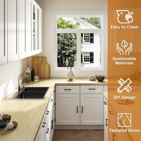 ROOMTEC Butcher Block CounterTop, Birch Solid Wood Countertop for DIY, Kitchen Countertop, Washer Dryer Counter Top, 96"L x 25"W x 1.15" Thick in Kuwait
