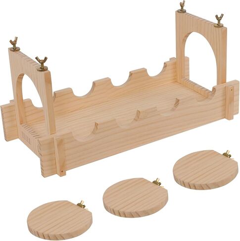 cawuwe شينشيلا قفص الملحقات جسر تعليق خشبي للحيوانات الصغيرة مع 3 منصة تسلق معلقة لعبة الهامستر الكبيرة للأقفاص، وموئل لطائرات شراعية السكر خنزير غينيا والفئران والسنجاب in Kuwait