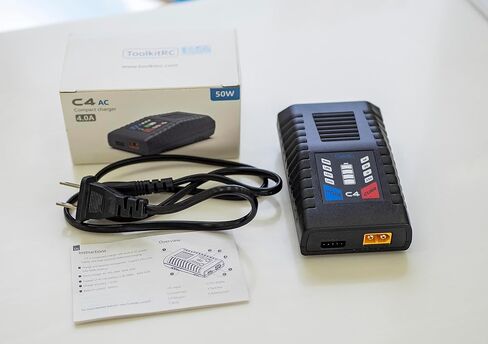 شاحن Havcybin C4 RC AC 50W 5A شاحن ليبو مدمج XT60 Plug XT مخرج لبطارية ليبو بطاريات RTR/RTF RC نموذج FPV Racing Drone in Kuwait