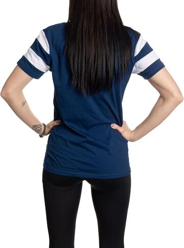 Calhoun NHL Womens Retro Varsity Short Sleeve Cotton V-Neck T-Shirt in Saudi Arabia