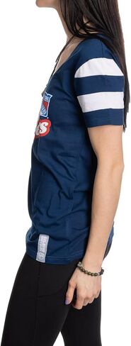 Calhoun NHL Womens Retro Varsity Short Sleeve Cotton V-Neck T-Shirt in Saudi Arabia