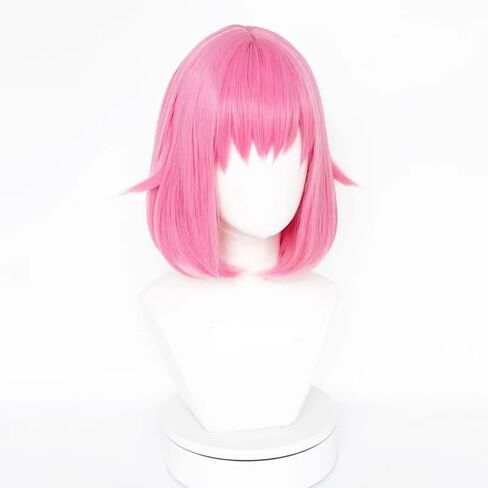 MisEino Anime PJSK Ootori Emu Cosplay Wig Women Girls Short Straight Pink Synthetic Wigs Halloween Party Costume Accessory in Saudi Arabia