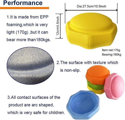 Balance Stepping Stones for Kids and Also a Stacking Blocks Toy, Balance River Stones for Promoting Children's Coordination Skills Obstacle Courses Sensory Toys for Toddlers (Blue) in Kuwait