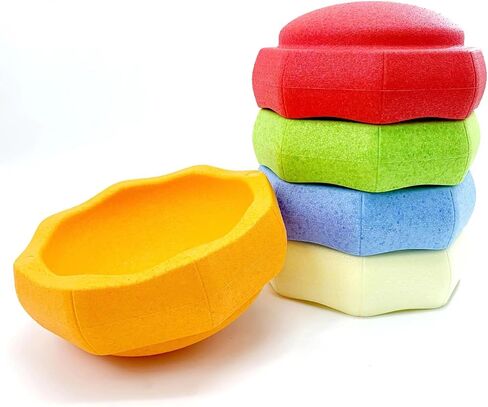 Balance Stepping Stones for Kids and Also a Stacking Blocks Toy, Balance River Stones for Promoting Children's Coordination Skills Obstacle Courses Sensory Toys for Toddlers (Blue) in Saudi Arabia
