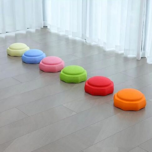 Balance Stepping Stones for Kids and Also a Stacking Blocks Toy, Balance River Stones for Promoting Children's Coordination Skills Obstacle Courses Sensory Toys for Toddlers (Blue) in Saudi Arabia