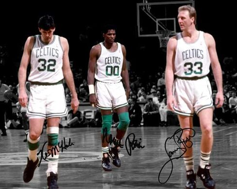 Ikonic Fotohaus Larry Bird Kevin Mchale Robert Parish Signed Photo Autograph Print Wall Art Home Decor in Saudi Arabia