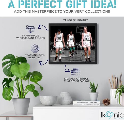 Ikonic Fotohaus Larry Bird Kevin Mchale Robert Parish Signed Photo Autograph Print Wall Art Home Decor in Saudi Arabia