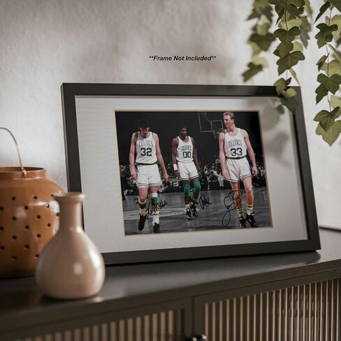 Ikonic Fotohaus Larry Bird Kevin Mchale Robert Parish Signed Photo Autograph Print Wall Art Home Decor in Saudi Arabia