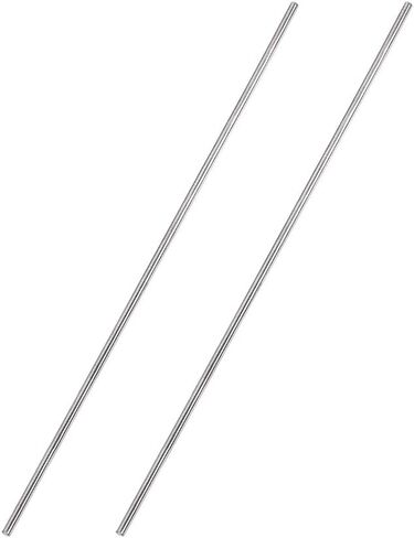 Uxcell 2 مم × 100 مم 304 قضيب مستدير من الفولاذ المقاوم للصدأ للحرف اليدوية - قطعتان in Kuwait