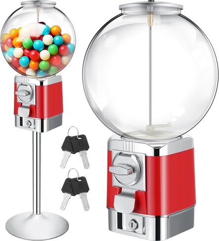 Simgoing Vending Machine with Metal Stand Capsule Vending Machines Commercial Coin Gumball Machine for Boys Girls 25 Cent Coin Operated Candy Dispenser Vending Machine for Business or Home in Kuwait