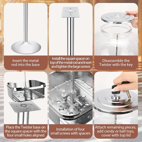 Simgoing Vending Machine with Metal Stand Capsule Vending Machines Commercial Coin Gumball Machine for Boys Girls 25 Cent Coin Operated Candy Dispenser Vending Machine for Business or Home in Kuwait