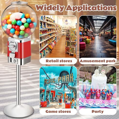 Simgoing Vending Machine with Metal Stand Capsule Vending Machines Commercial Coin Gumball Machine for Boys Girls 25 Cent Coin Operated Candy Dispenser Vending Machine for Business or Home in Kuwait