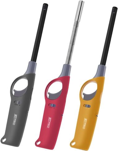 JETPRO 3 عبوات من ولاعة البيوتان القابلة لإعادة الملء مع خزان وقود مرئي، لا يوجد وقود البيوتان بالداخل للتخييم والمشي لمسافات طويلة وصيد الأسماك والصيد والبقاء على قيد الحياة والأنشطة الخارجية in Kuwait