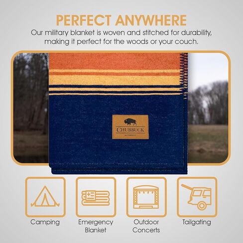 Chubbuck 100% Wool Blanket Camping (60" x 84") - Soft Wool Blanket for Winter - Large Wool Blanket for Camping - Pure Wool Blankets for Cold Weather - Wool Fire Retardant Blanket - Forest in Saudi Arabia