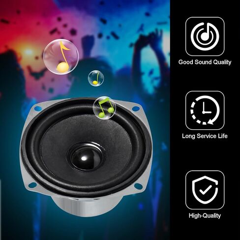 ACEIRMC 4 قطع 10 واط صغير 3 بوصات HiFi مكبر صوت كامل المدى 8 أوم صوت مضاد للمغناطيس 2.0/2.1 مكبر صوت ستيريو منزلي 90 ديسيبل حساسية عالية لمكبرات الصوت DIY Boom Box Satellites in Saudi Arabia