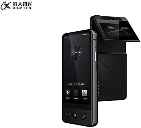 مترجم iFlytek 4.0 شاشة مزدوجة لغة الوقت الحقيقي ترجمة ثنائية الاتجاه للغة الإنجليزية <> 14 لغة والصينية 60 لغة للسفر والأعمال والدراسة. غير متصل (أسود 4.0) in Kuwait